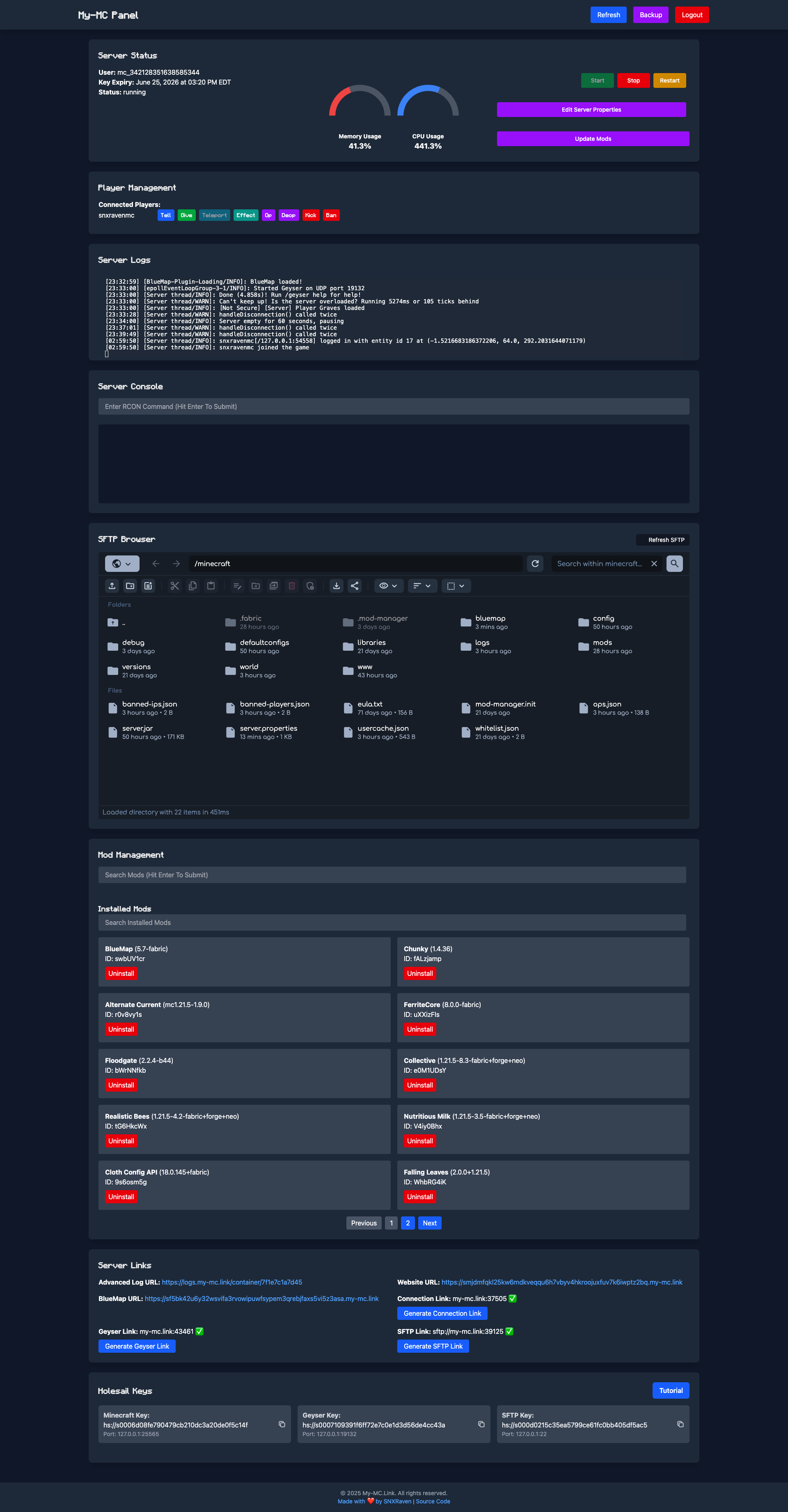 Panel Screenshot