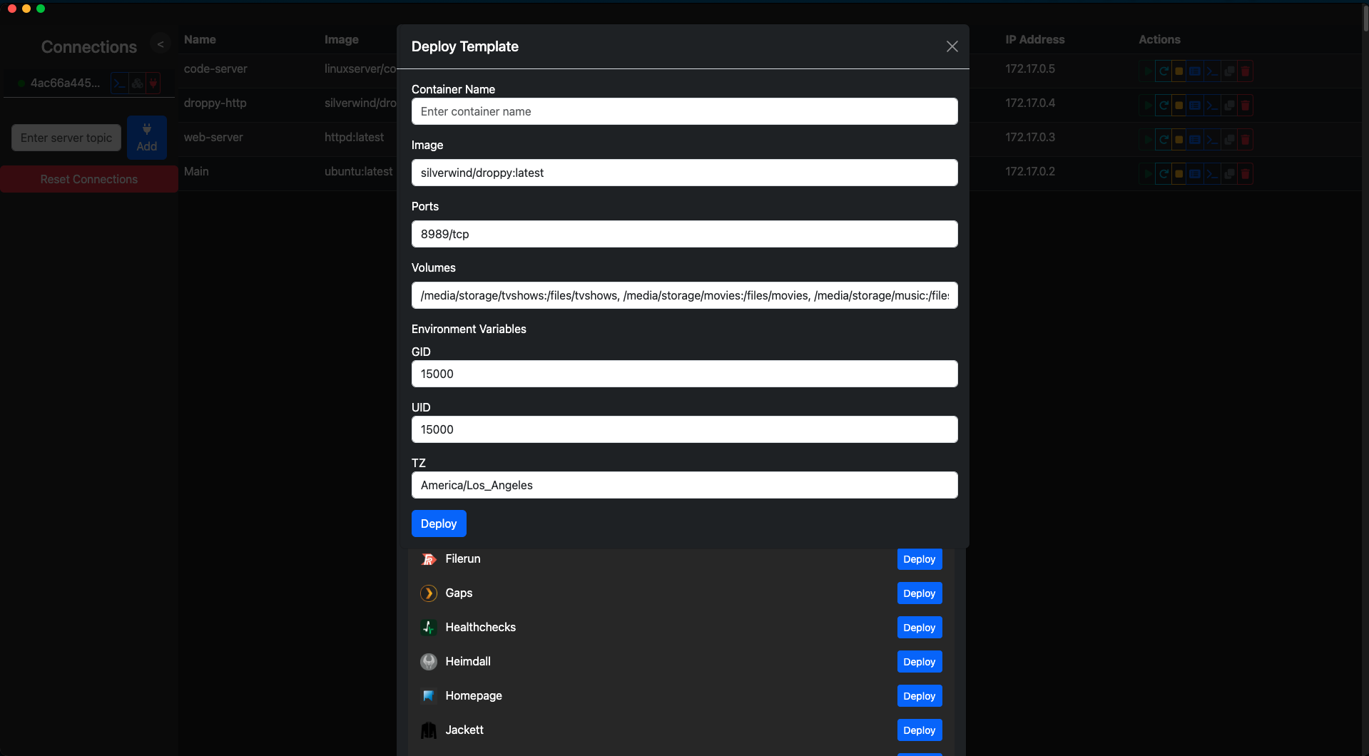 Final Deploy Modal